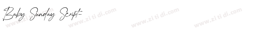 Baby Sunday Script字体转换 Baby Sunday Script字体转换